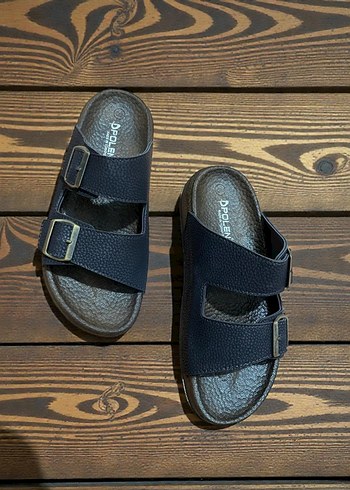 Kahverengi Tokalı dolgun tabanlı Erkek Terlik - Görsel 2