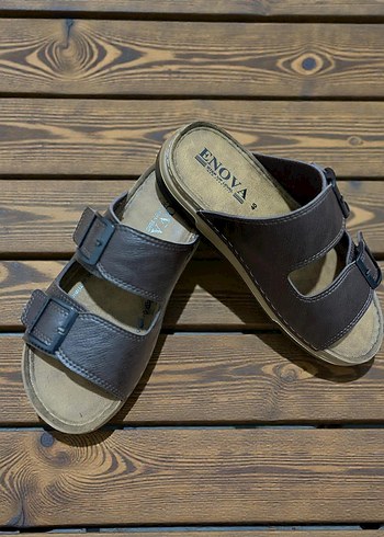 Kahverengi Tokalı Erkek terlik - Görsel 2