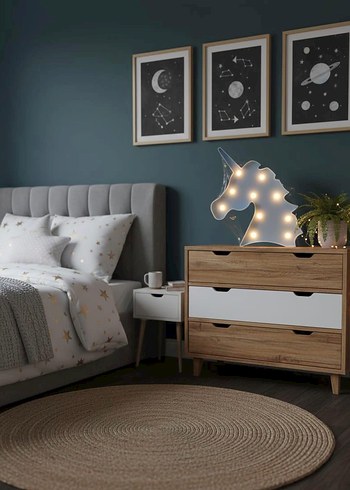 Beyaz Unicorn Duvar Lambası - Görsel 2