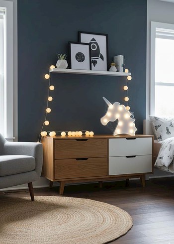 Beyaz Unicorn Duvar Lambası - Görsel 3