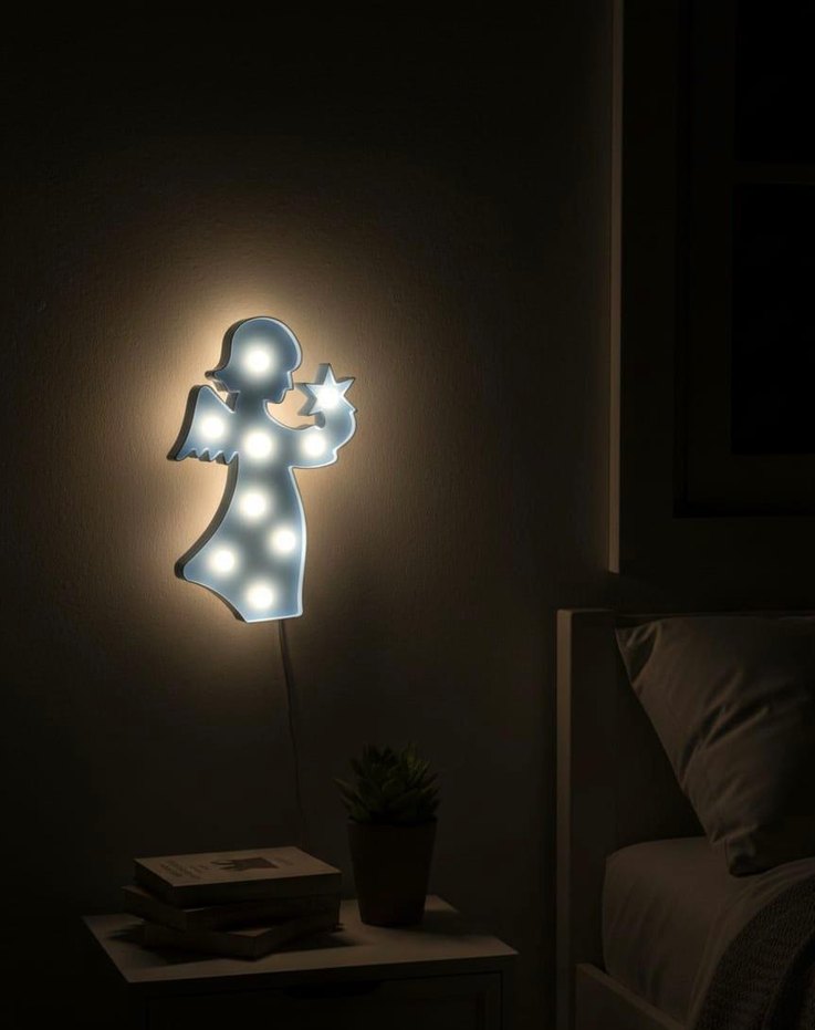 Mavi Melek Duvar Lambası - Görsel 3