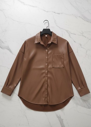 Sezonluk deri ceket ve gömlek - Görsel 3