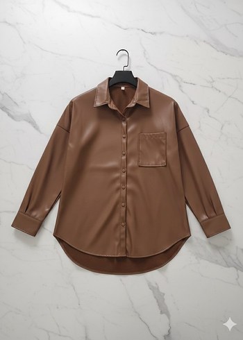 Sezonluk deri ceket ve gömlek - Görsel 5