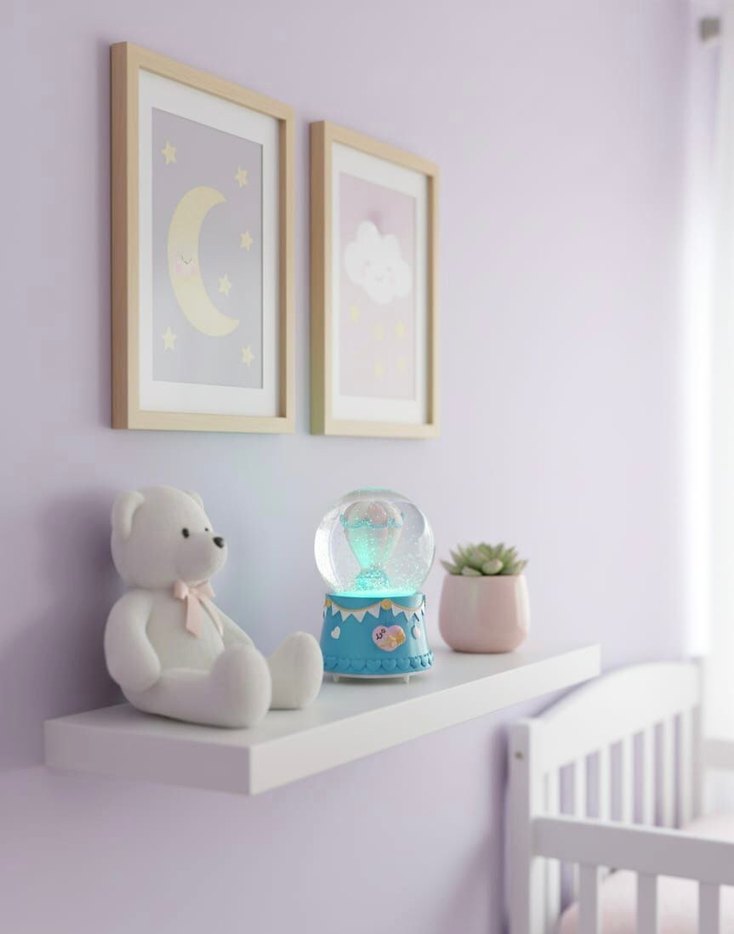 Mavi Balonlu Kar Küresi Figür - Görsel 3