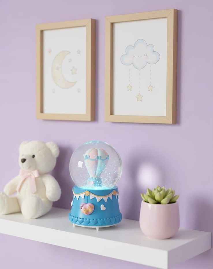 Mavi Balonlu Kar Küresi Figür - Görsel 2