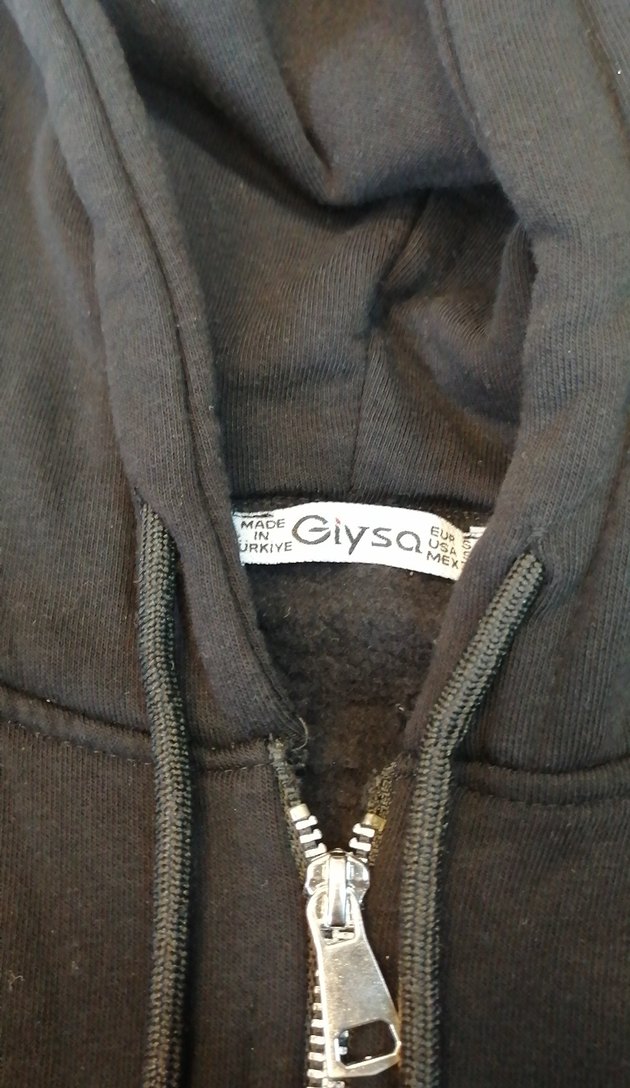 Kadın Siyah Kapüşonlu Fermuarlı Ceket - Görsel 2