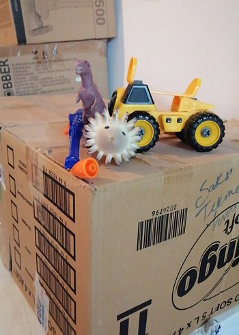 Sarı Renkli Oyuncak İş Makinesi Araba - Görsel 3