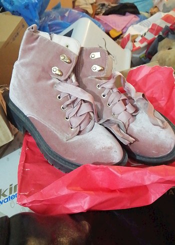 Kız Çocuk Pembe Spor Ayakkabı Velcro - Görsel 2