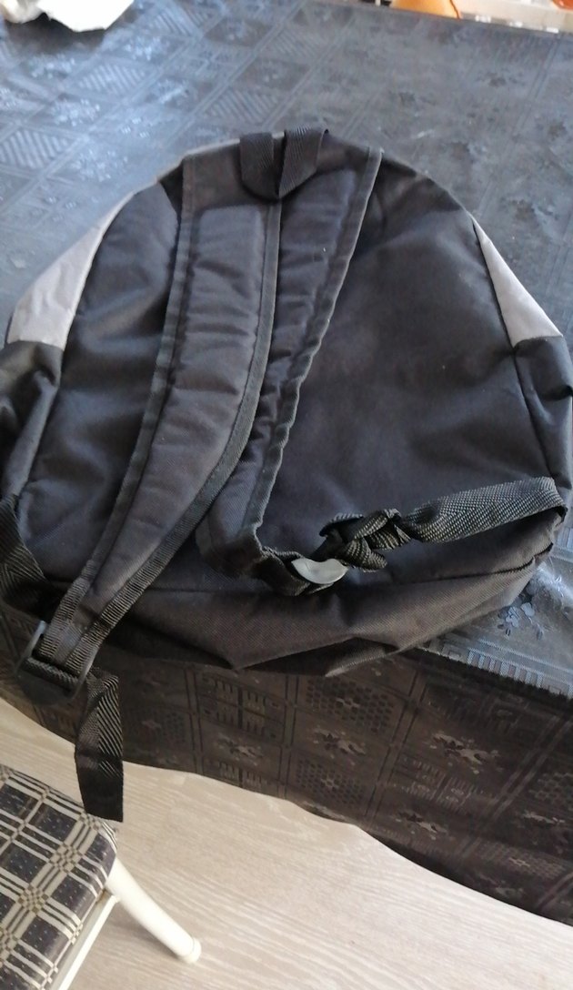 Gri Baskılı Fermuarlı Erkek Sırt Çantası - Görsel 2