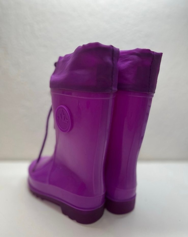 Mor Kız Çocuk Lastik Çizme - Görsel 3