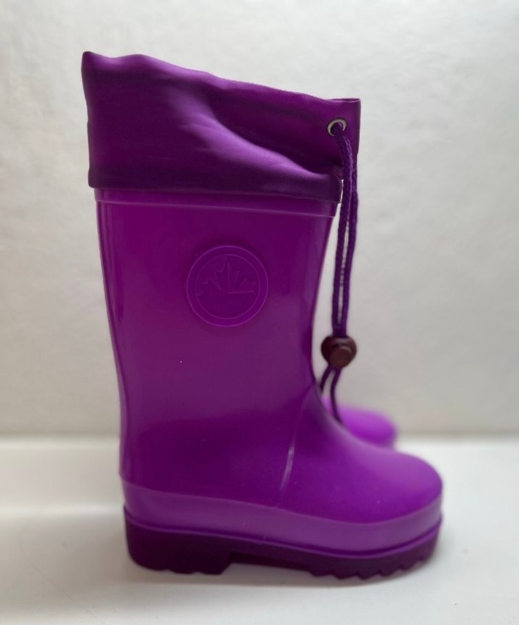 Mor Kız Çocuk Lastik Çizme - Görsel 2