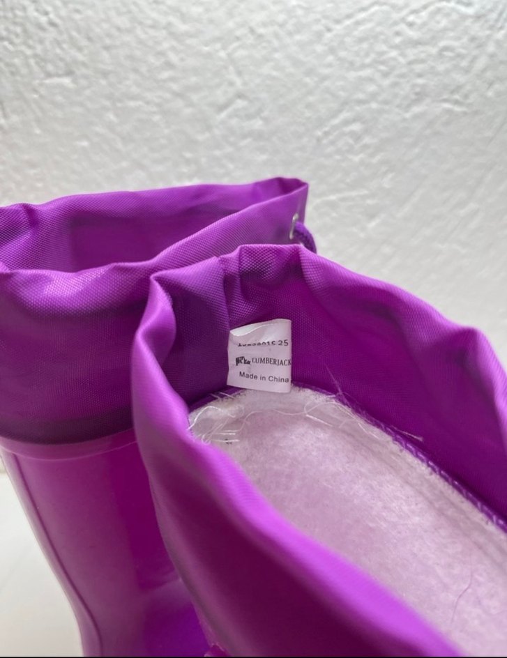 Mor Kız Çocuk Lastik Çizme - Görsel 5