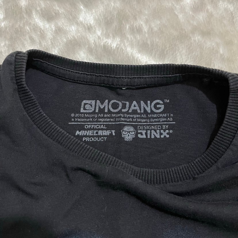 Minecraft Baskılı Siyah Tişört - Görsel 2