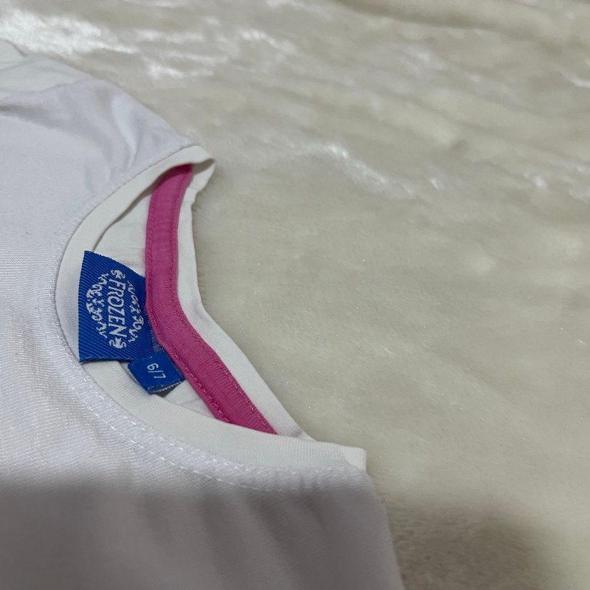 Kız Çocuk Beyaz Baskılı Kısa Kollu Tişört - Görsel 2