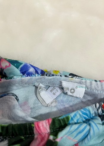 Kız Çocuk Renkli Zebra Desenli Askılı Elbise - Görsel 2