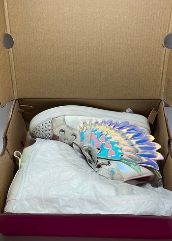 Pembe Parlak Kanatlı Kız Skchers Spor Ayakkabı - Görsel 6