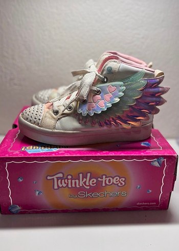 Pembe Parlak Kanatlı Kız Skchers Spor Ayakkabı - Görsel 4