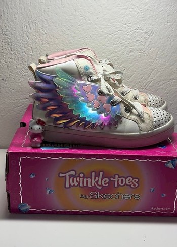 Pembe Parlak Kanatlı Kız Skchers Spor Ayakkabı - Görsel 5