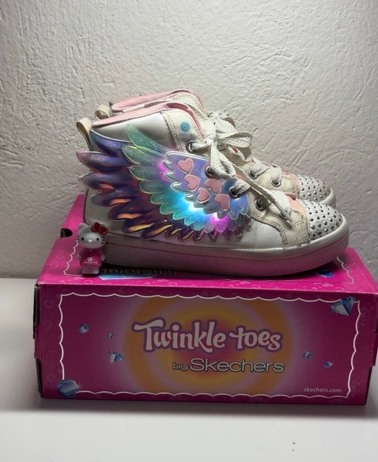 Pembe Parlak Kanatlı Kız Skchers Spor Ayakkabı - Görsel 5