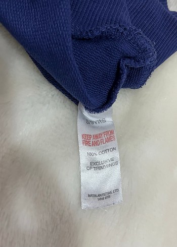 Kız Çocuk Lacivert Nakışlı Sweatshirt - Görsel 2