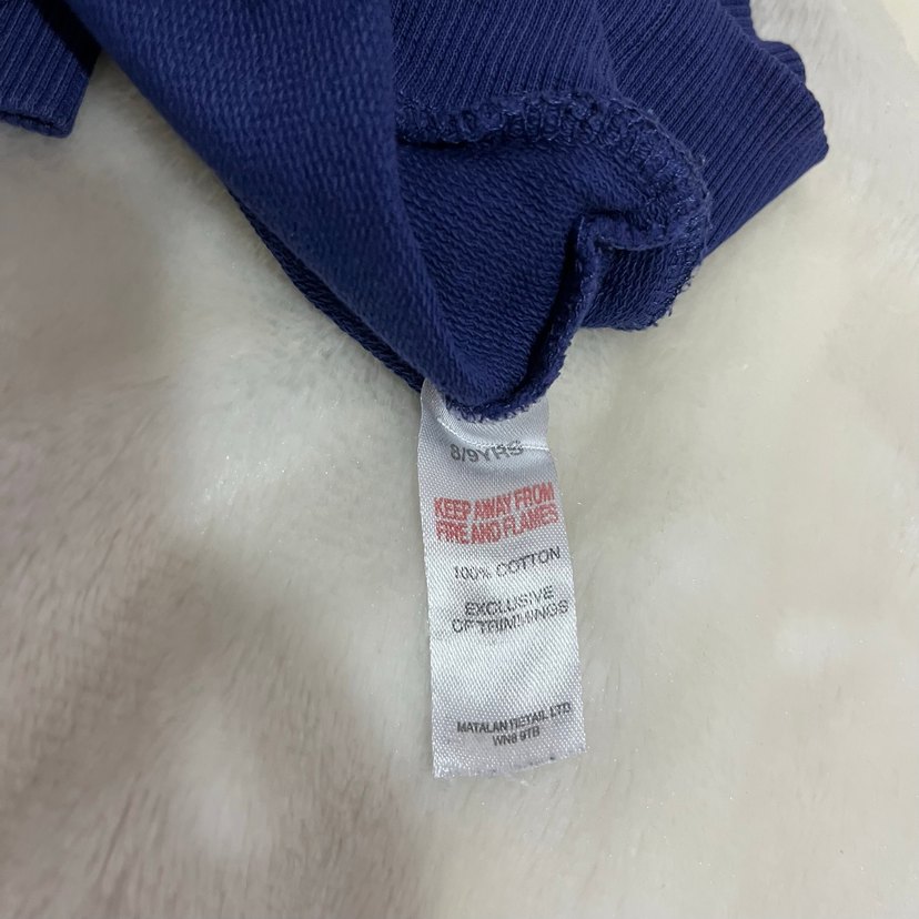 Kız Çocuk Lacivert Nakışlı Sweatshirt - Görsel 2