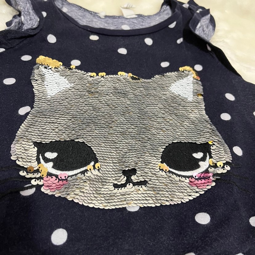 Kız Çocuk Pullu Elbise - Görsel 3