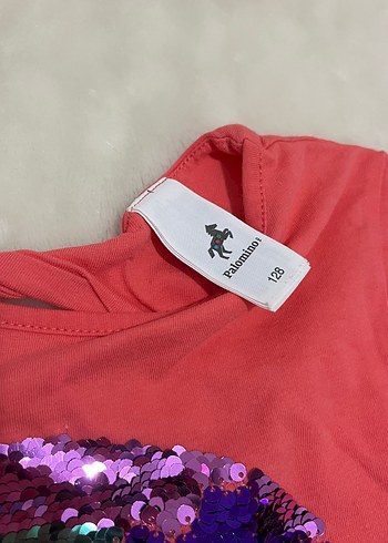 Kız Çocuk Pul İşlemeli Kısa Kollu Tişört - Görsel 3