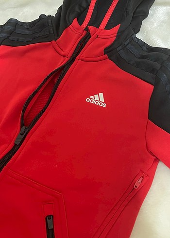 Kırmızı Kapüşonlu Çocuk Ceket - Görsel 2