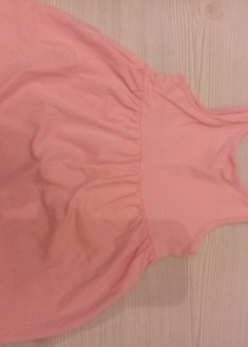 Pembe Nakışlı Kız Çocuk Elbise - Görsel 4