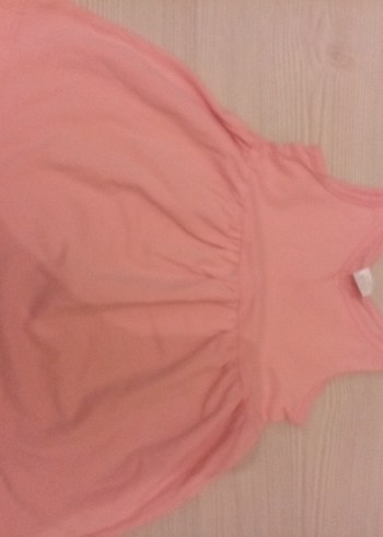 Pembe Nakışlı Kız Çocuk Elbise - Görsel 3