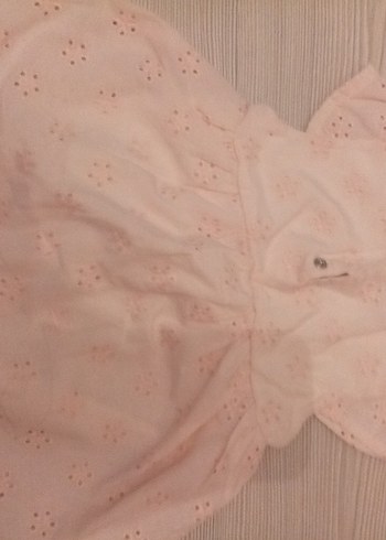 Pembe Nakışlı Kız Çocuk Elbise - Görsel 2