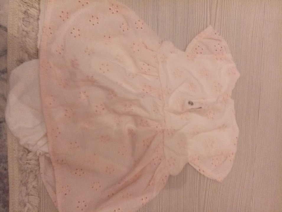 Pembe Nakışlı Kız Çocuk Elbise - Görsel 2