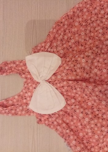 Pembe Çiçekli Kız Çocuk Elbisesi - Görsel 3