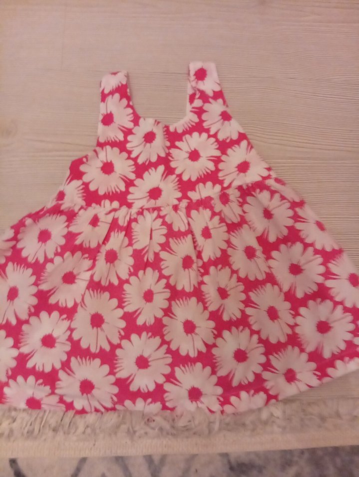 Pembe Çiçekli Kız Çocuk Elbisesi - Görsel 2