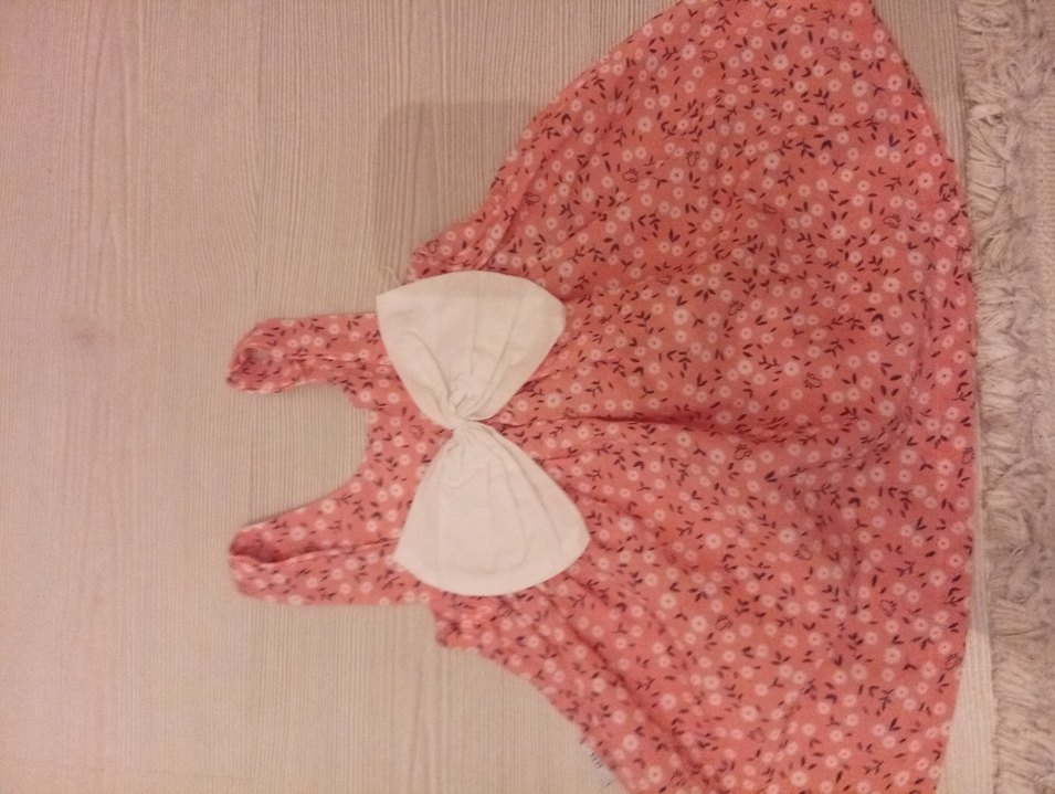 Pembe Çiçekli Kız Çocuk Elbisesi - Görsel 3