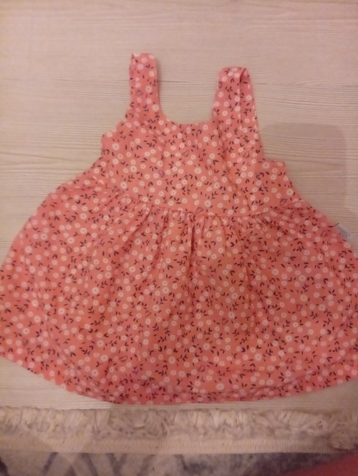 Pembe Çiçekli Kız Çocuk Elbisesi - Görsel 4