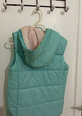 Kız Çocuk Turkuaz Fermuarlı Yelek - Görsel 2