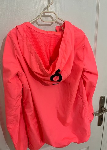 Pembe Kadın Yağmurluk Fermuarlı - Görsel 3