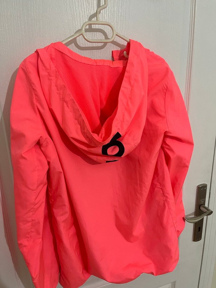 Pembe Kadın Yağmurluk Fermuarlı - Görsel 3