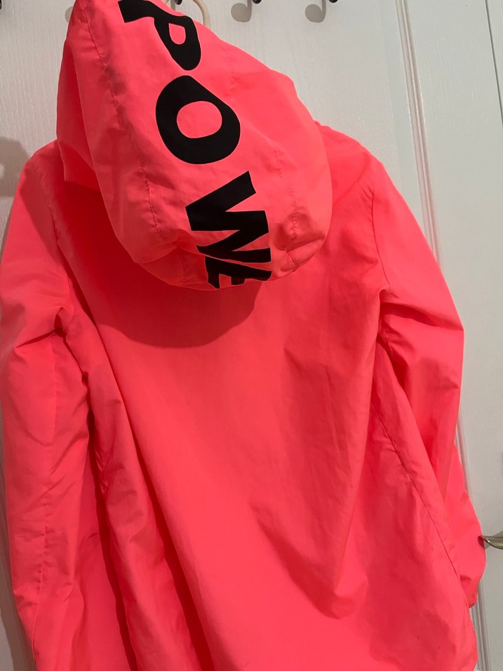 Pembe Kadın Yağmurluk Fermuarlı - Görsel 2