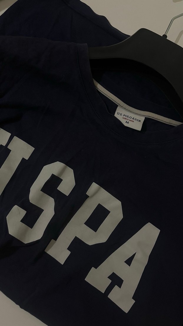 Unisex Lacivert Kısa Kollu USPA Tişört - Görsel 2