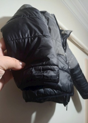 Erkek Çocuk Gri Kapüşonlu Fermuarlı Ceket - Görsel 3