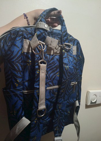 Desenli Lacivert Bebek Çantası - Görsel 2