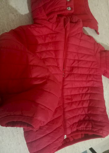 Çocuk Kırmızı Fermuarlı Mont - Görsel 2