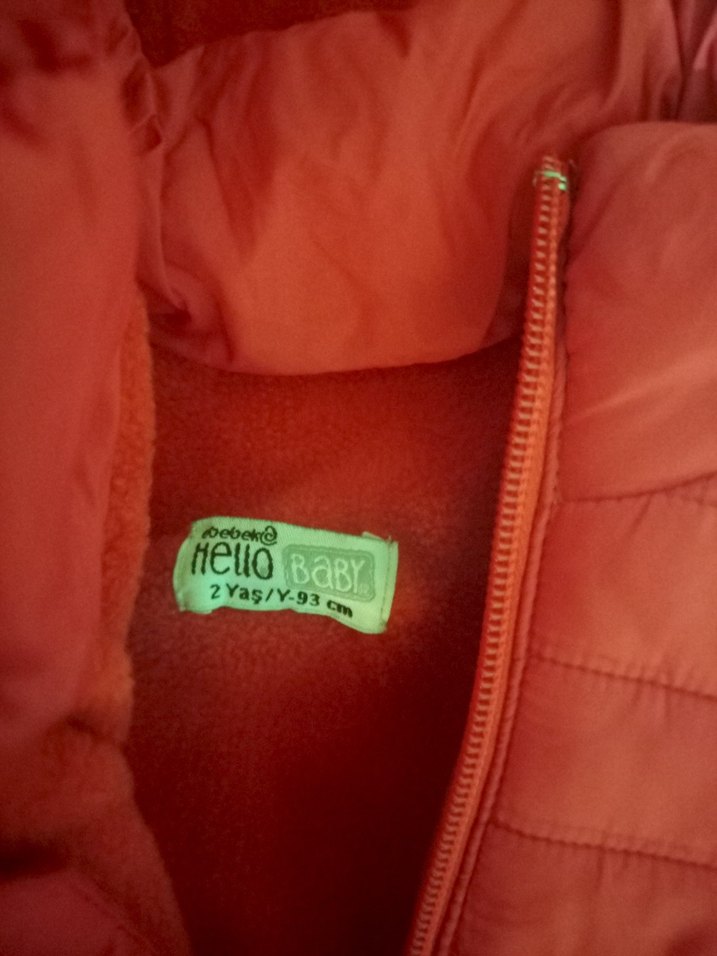 Çocuk Kırmızı Fermuarlı Mont - Görsel 3