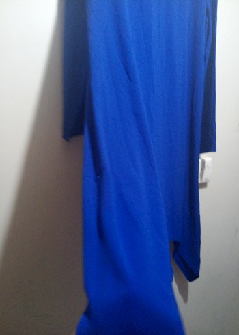 Kadın Mavi Uzun Kollu Salaş Tunik - Görsel 2