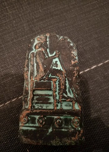 Turkuaz Detaylı Koyu Renkli Minyatür Figürin - Görsel 2