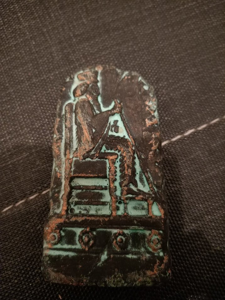 Turkuaz Detaylı Koyu Renkli Minyatür Figürin - Görsel 2