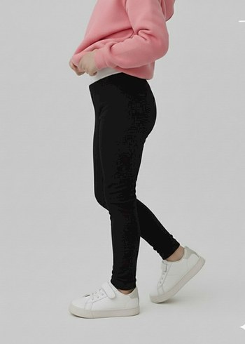 Kız Çocuk Siyah Sıcak Tayt - Görsel 2