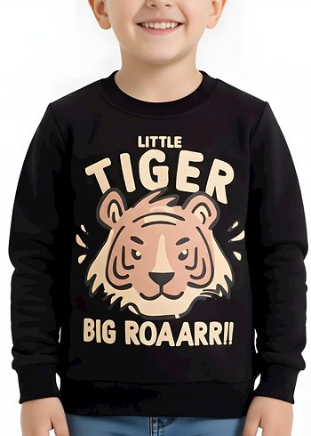 Aslan Baskılı Erkek Çocuk Sweatshirt - Görsel 4